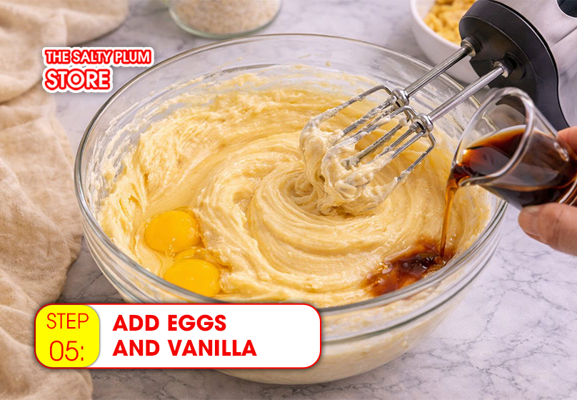Add eggs and vanilla