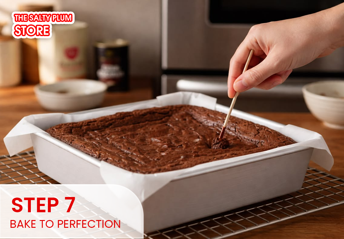 Step 7: Bake to Perfection dried raspberry brownies