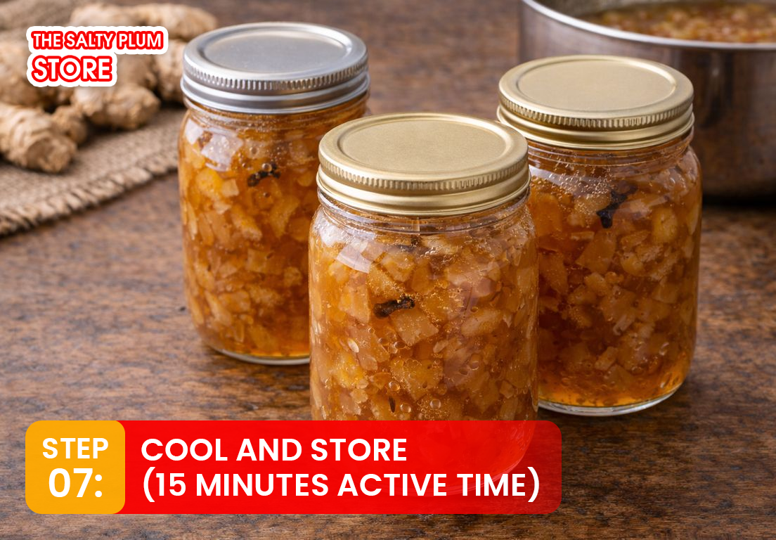 Cool and store dried ginger jam