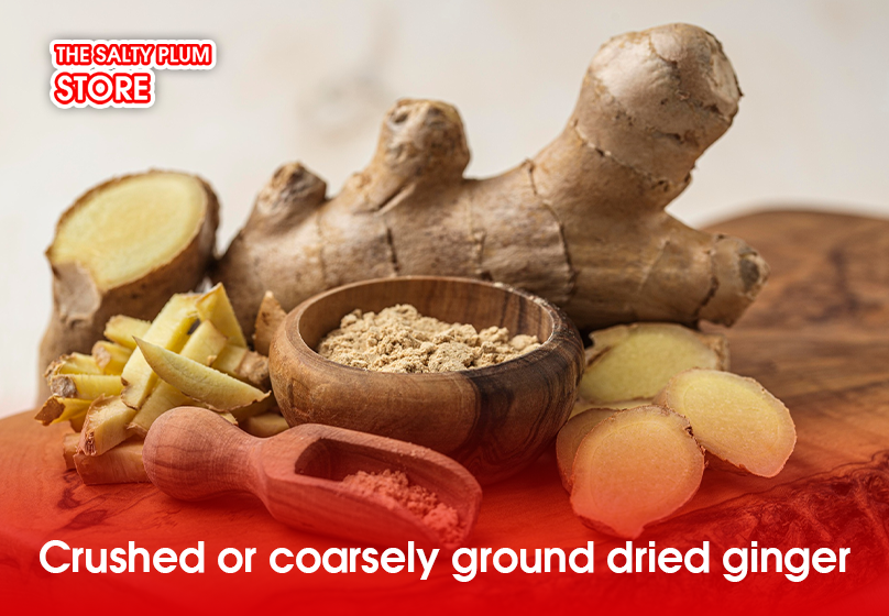 Crushed or coarsely ground dried ginger