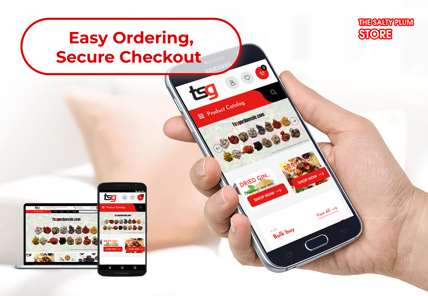  Easy ordering, secure checkout