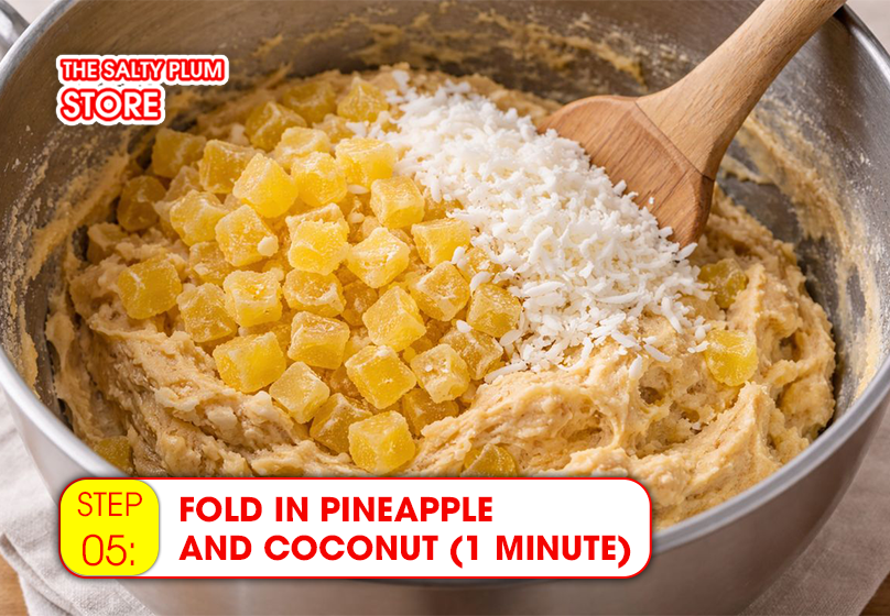 Fold in Pineapple and Coconut 