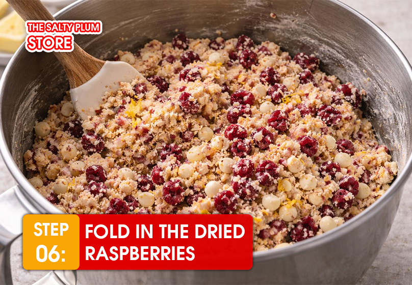  Fold in the Dried Raspberries