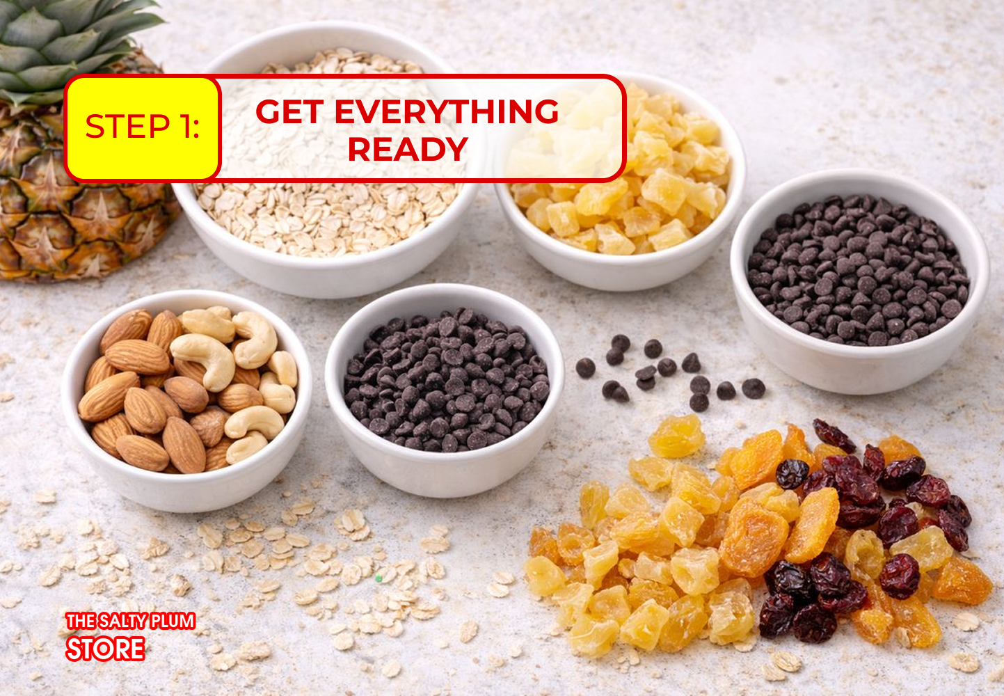 Get Everything Ready to make the dried pineapple bars