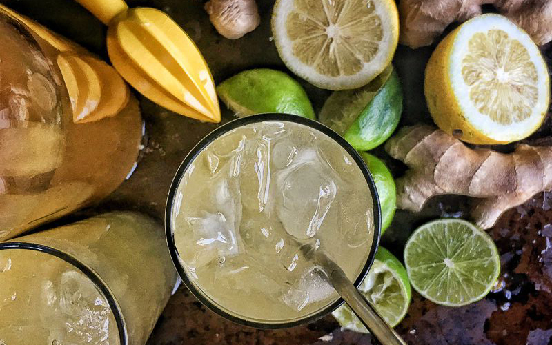 ginger lemon plum soda