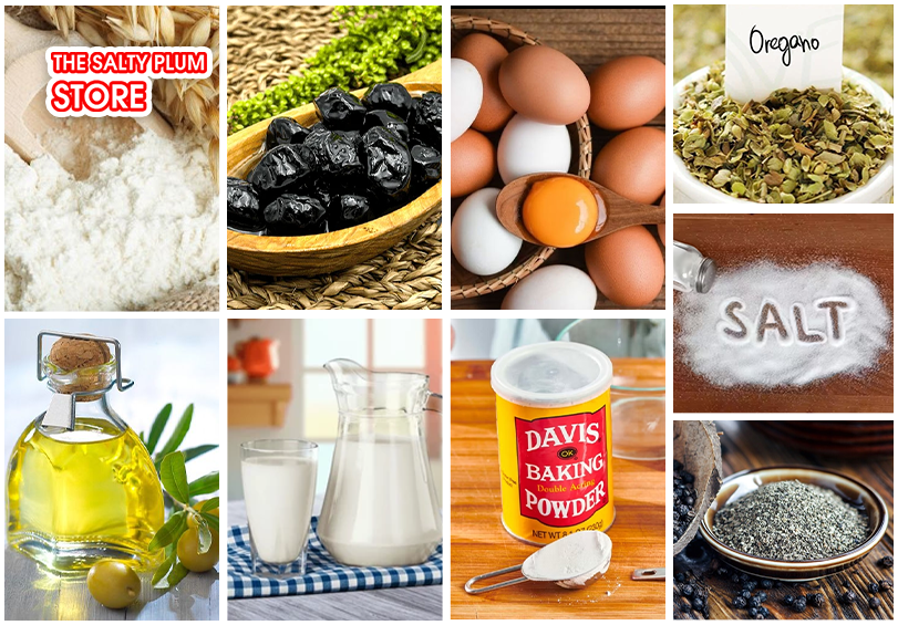 Ingredients for Dried Olive Cake Recipe