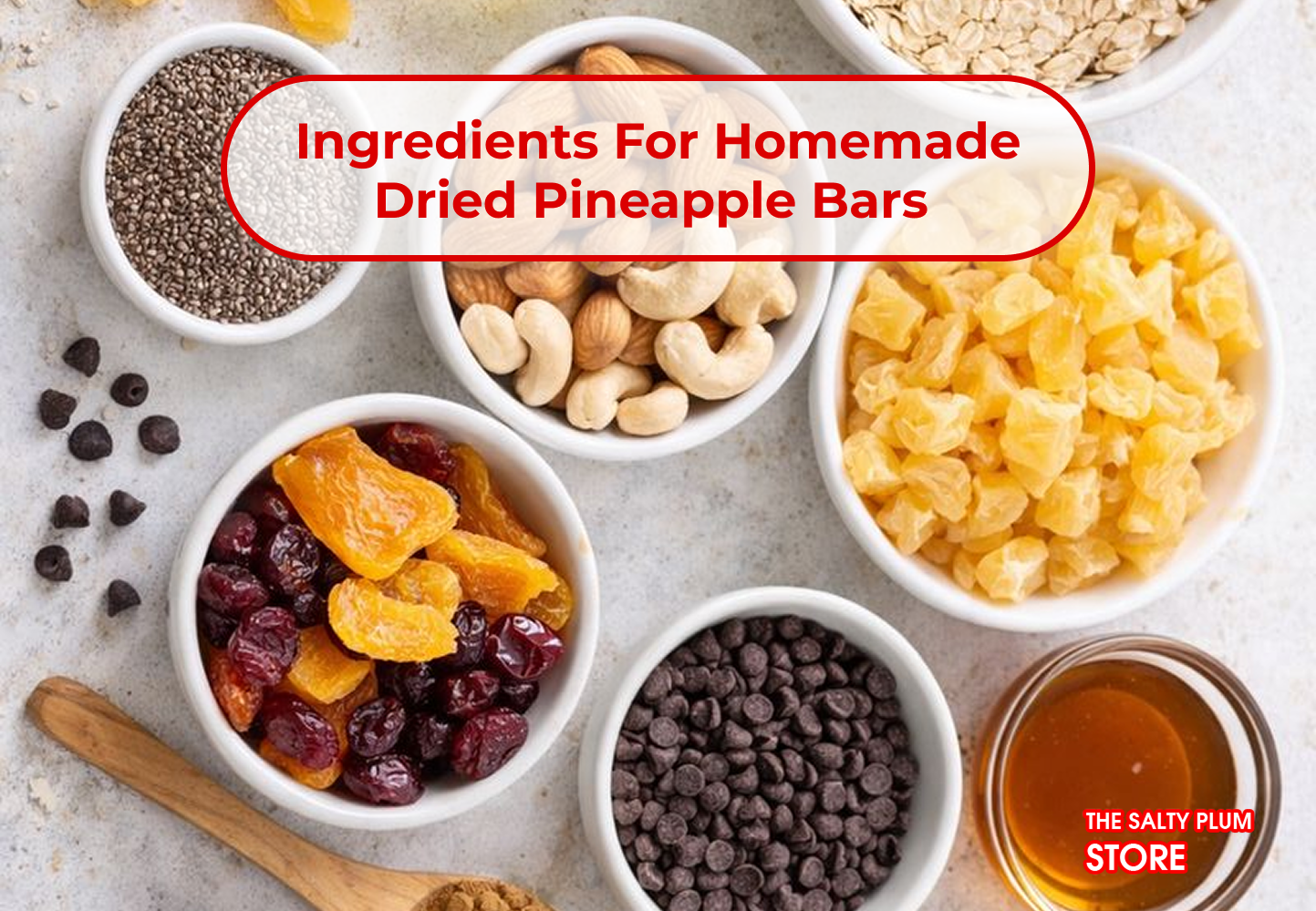Ingredients for Homemade Dried Pineapple Bars