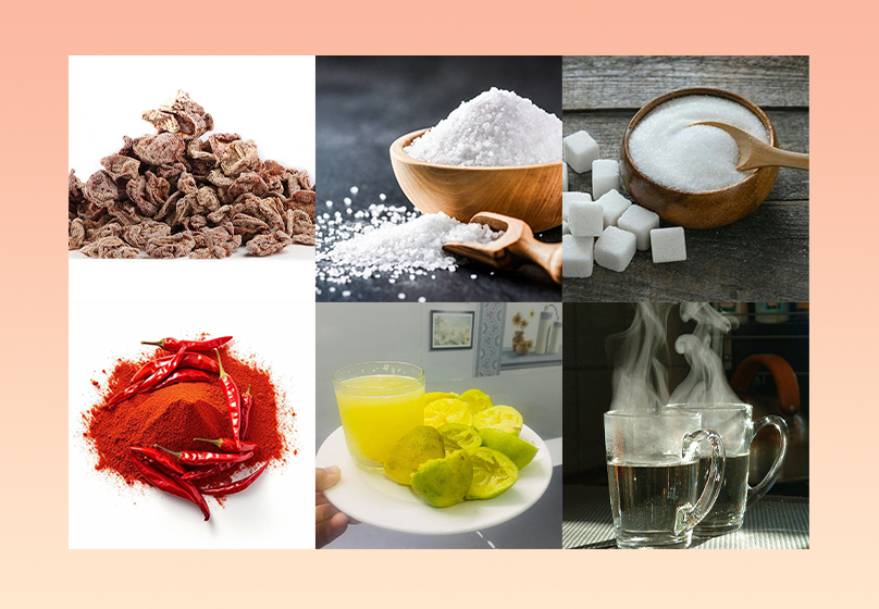 Ingredients for making Salted Chili Plum