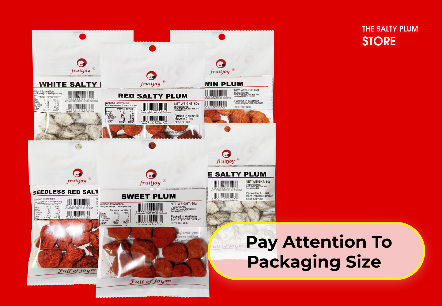 Pay attention to packaging size