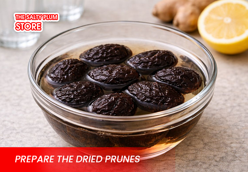 Prepare the dried prunes