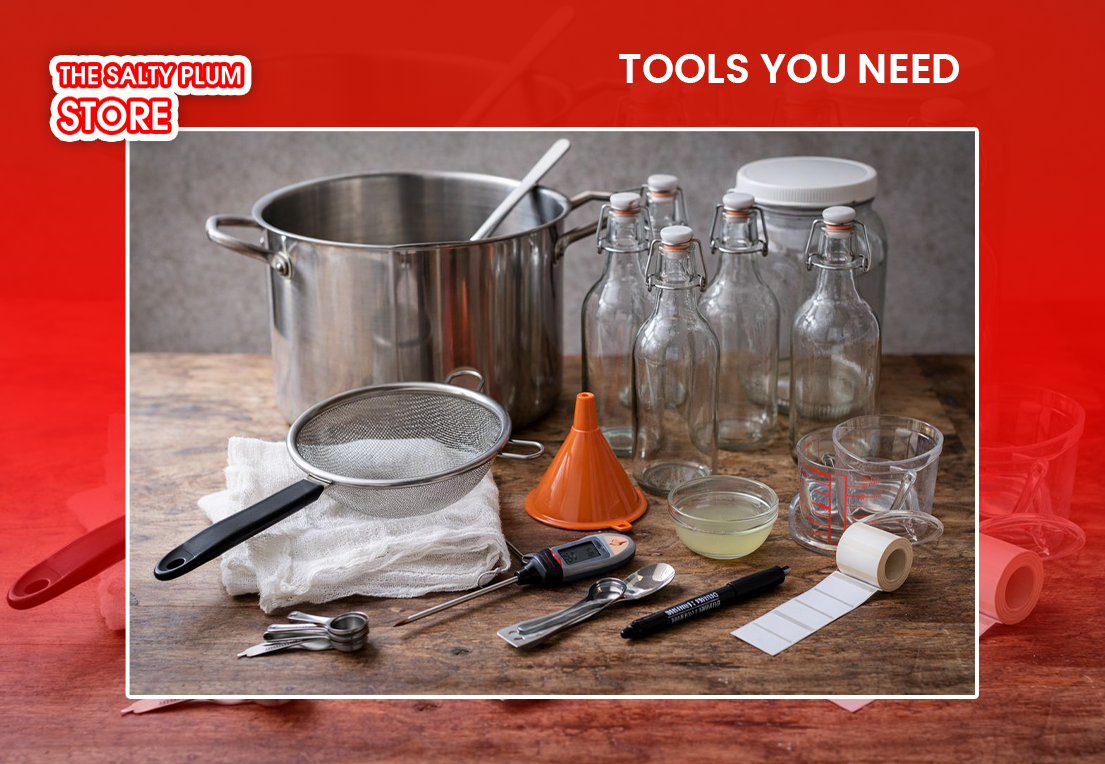 tools you need for Dried Ginger Beer 