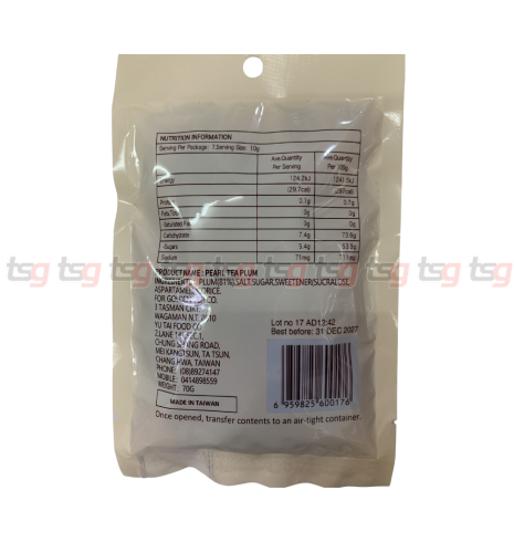 Golden Yeh Bubble Tea Plum 70g (100)